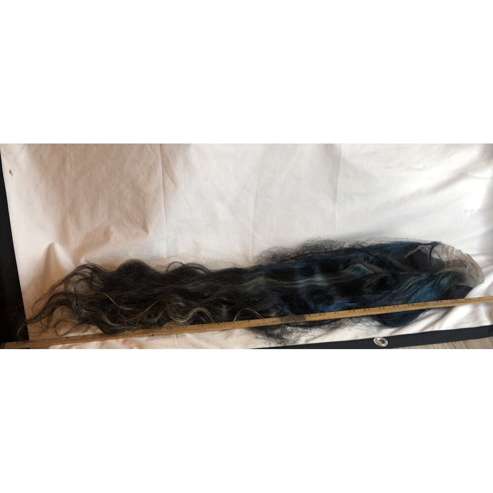 32” Long Gradient Curly Synthetic Wig Wavy Cosplay Wig Blue NEW - Picture 9 of 13